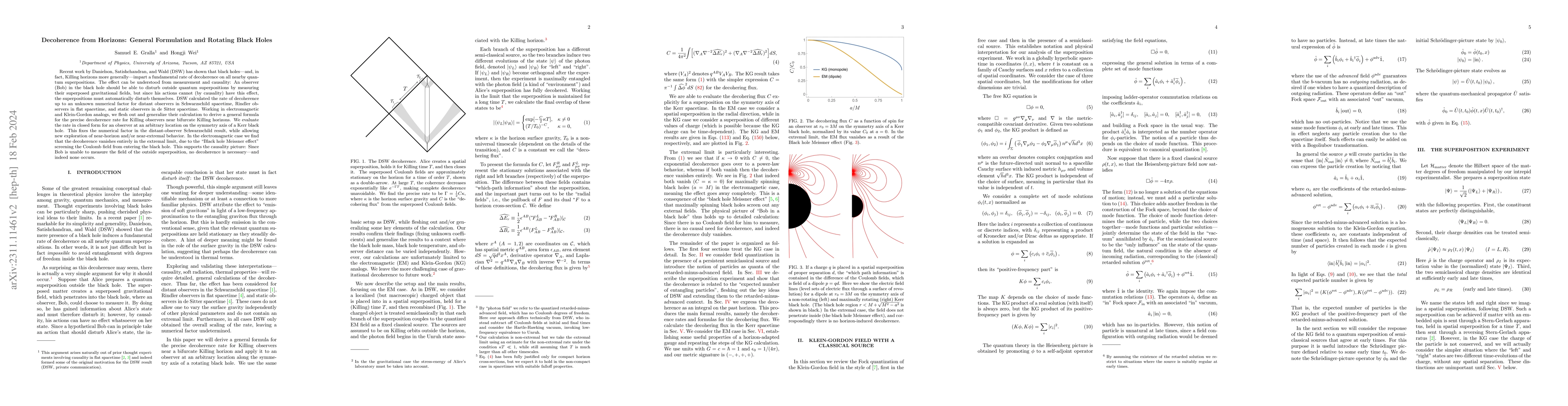 Thumbnail for Decoherence from Horizons: General Formulation and Rotating Black Holes