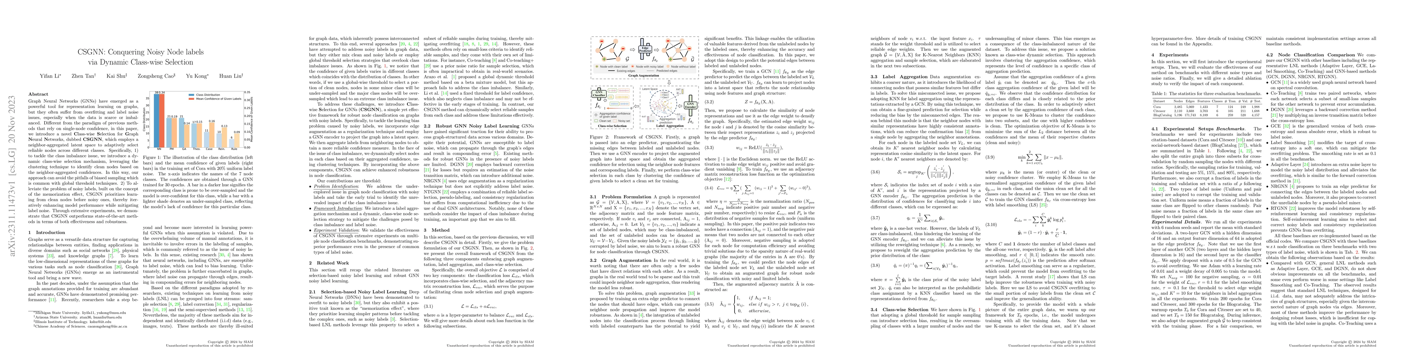 Thumbnail for CSGNN: Conquering Noisy Node labels via Dynamic Class-wise Selection