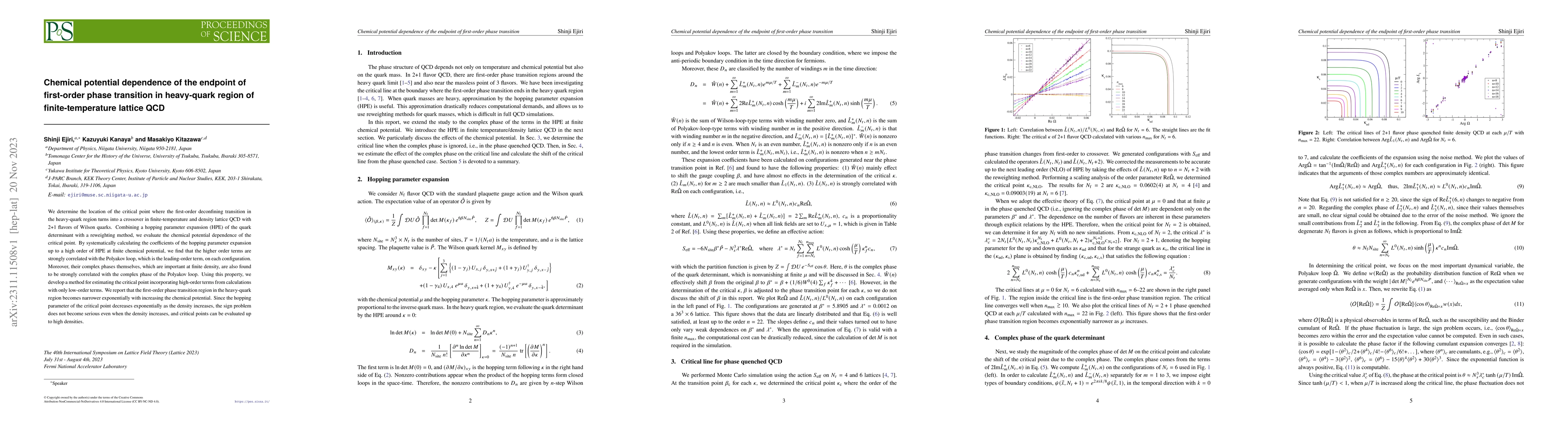 Thumbnail for Chemical potential dependence of the endpoint of first-order phase
  transition in heavy-quark region of finite-temperature lattice QCD