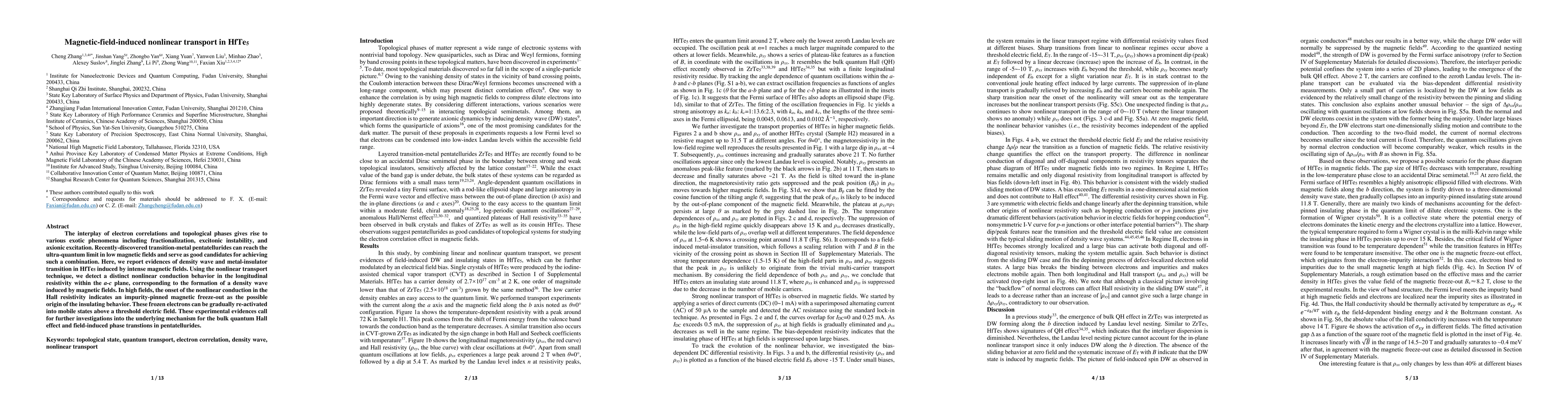Thumbnail for Magnetic-field-induced nonlinear transport in HfTe5