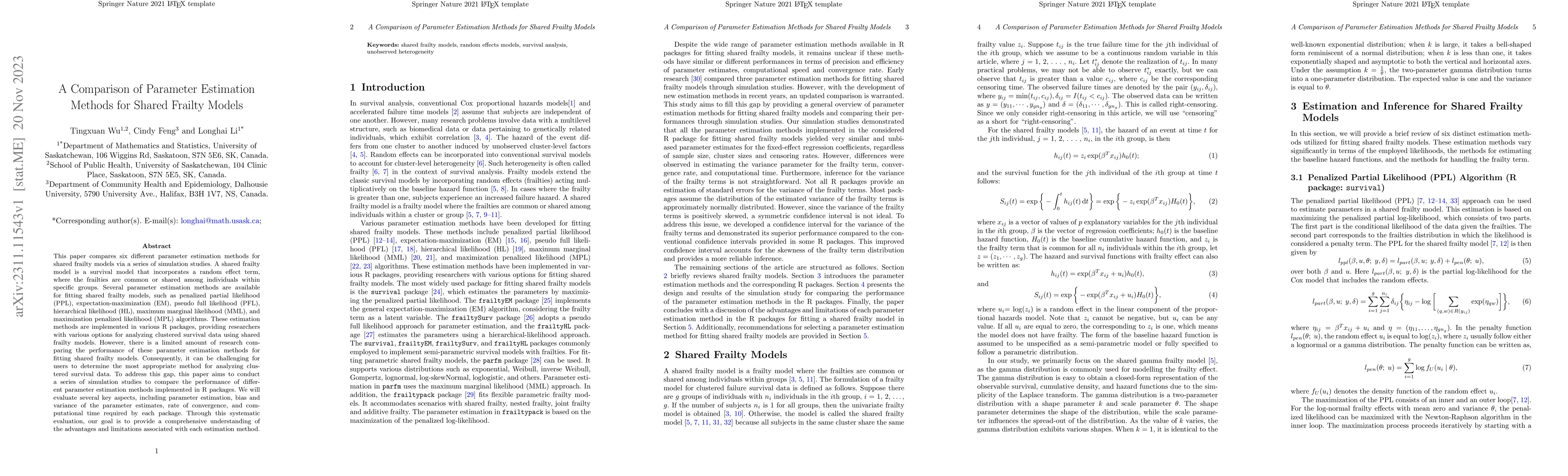 Thumbnail for A Comparison of Parameter Estimation Methods for Shared Frailty Models