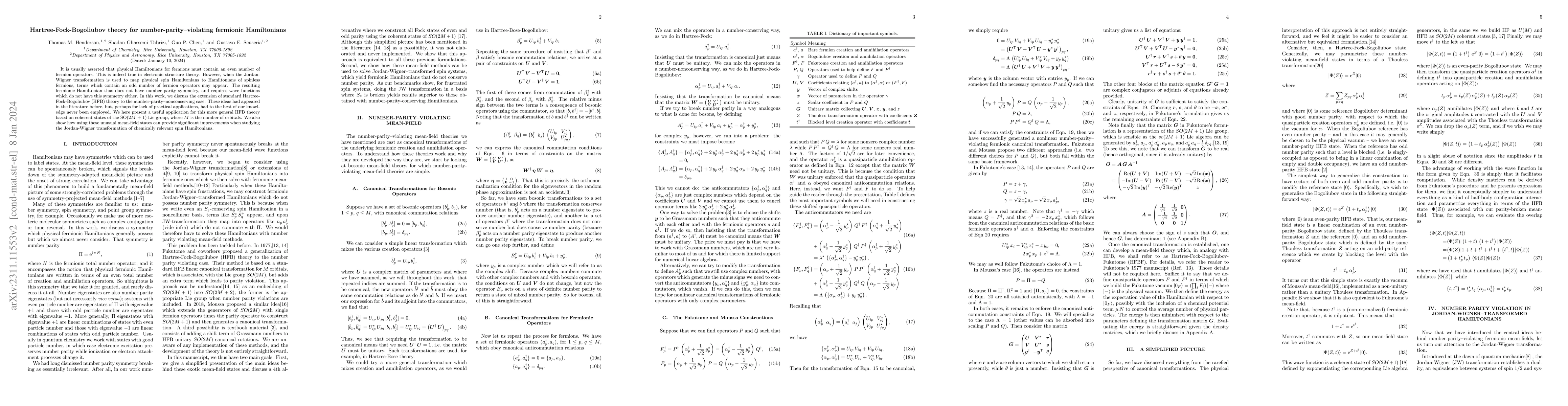 Thumbnail for Hartree-Fock-Bogoliubov theory for number-parity--violating fermionic
  Hamiltonians