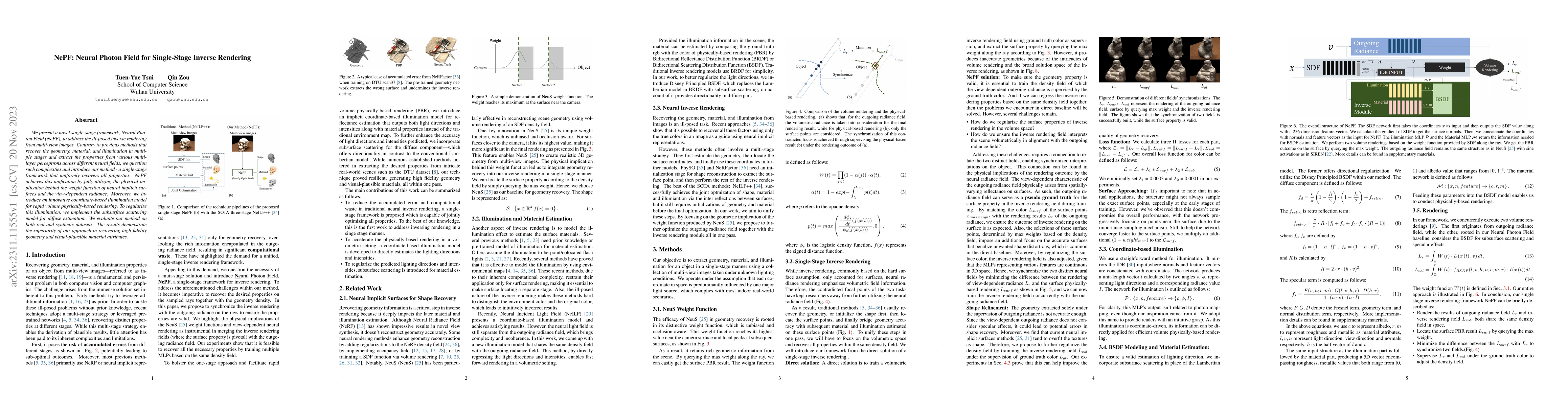 Thumbnail for NePF: Neural Photon Field for Single-Stage Inverse Rendering