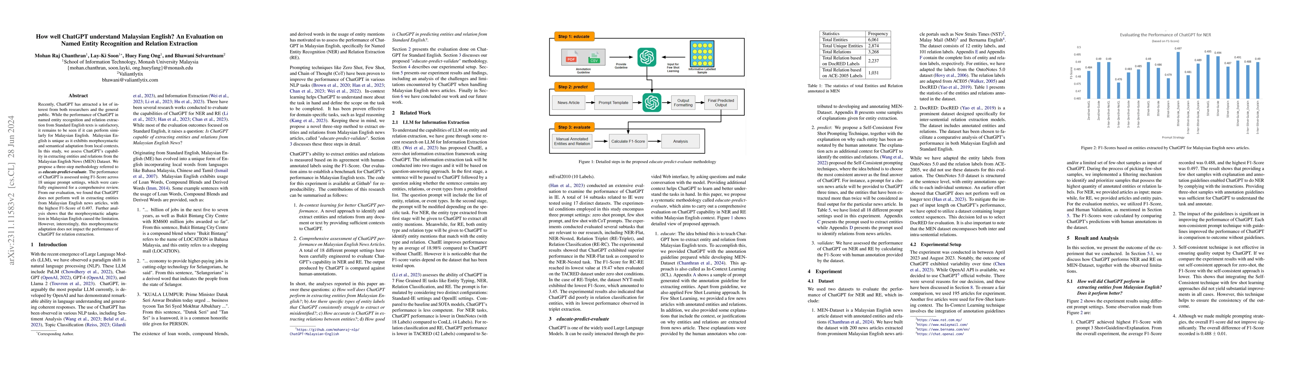 Thumbnail for How well ChatGPT understand Malaysian English? An Evaluation on Named
  Entity Recognition and Relation Extraction