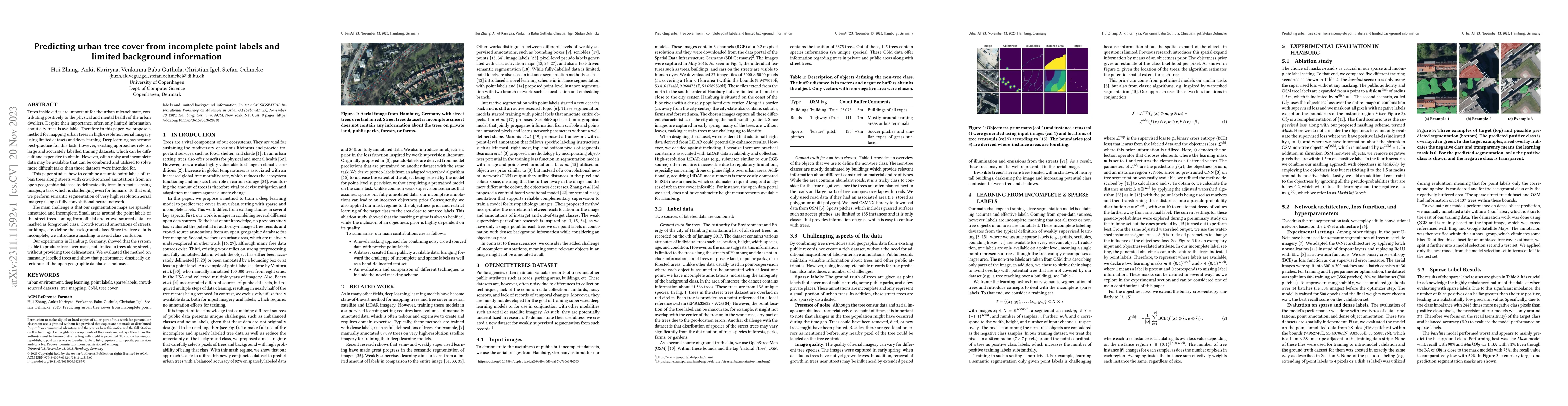 Thumbnail for Predicting urban tree cover from incomplete point labels and limited
  background information