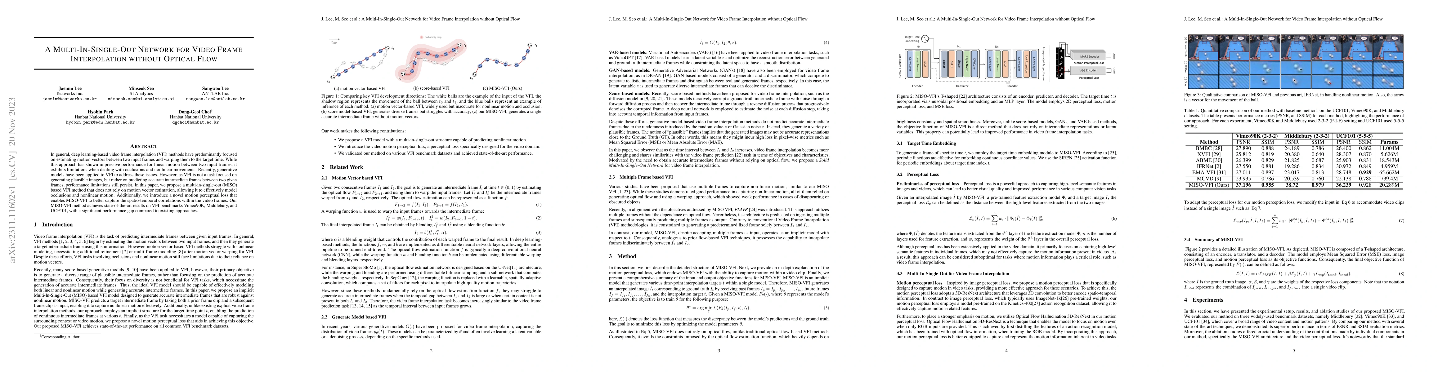 Thumbnail for A Multi-In-Single-Out Network for Video Frame Interpolation without
  Optical Flow