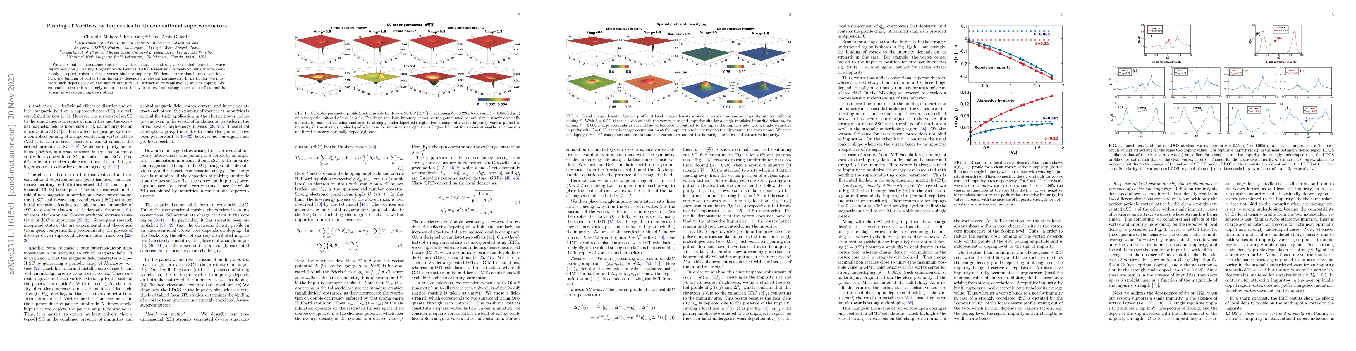 Thumbnail for Pinning of Vortices by impurities in Unconventional superconductors