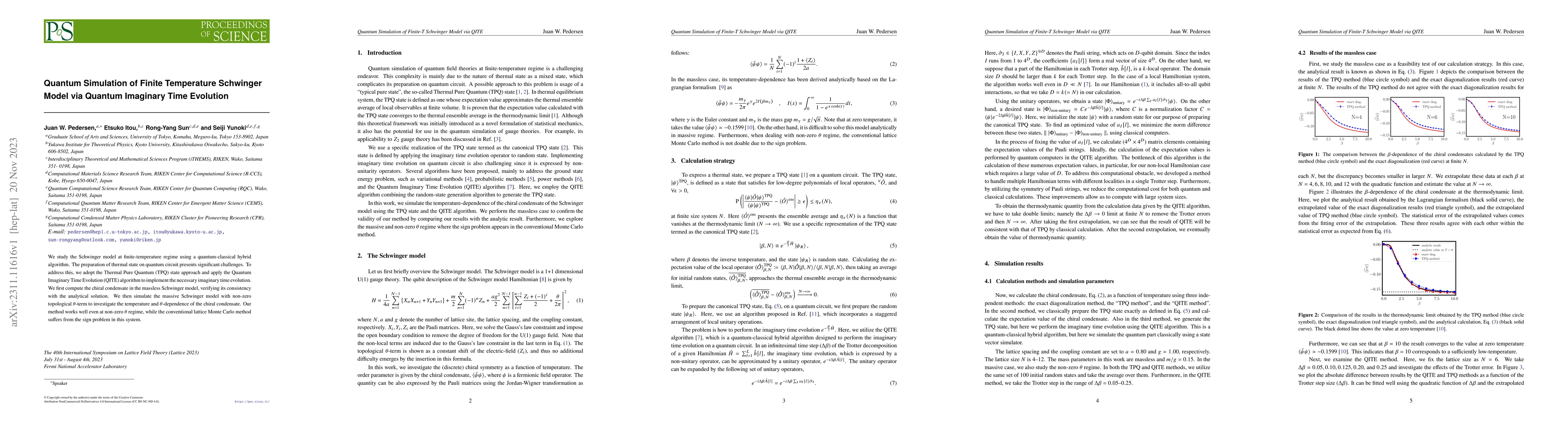 Thumbnail for Quantum Simulation of Finite Temperature Schwinger Model via Quantum
  Imaginary Time Evolution