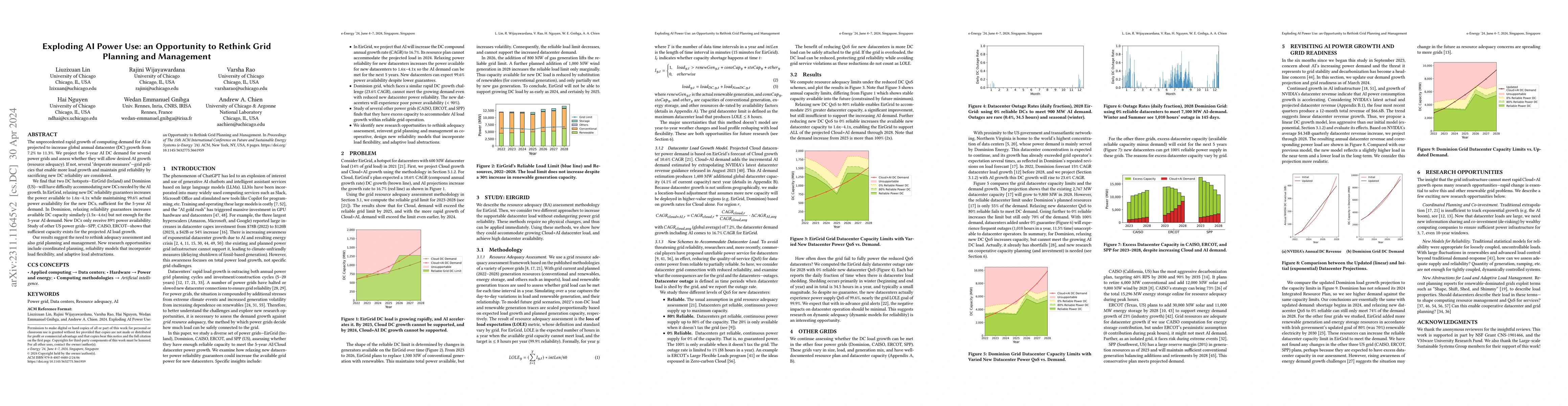 Thumbnail for Exploding AI Power Use: an Opportunity to Rethink Grid Planning and
  Management