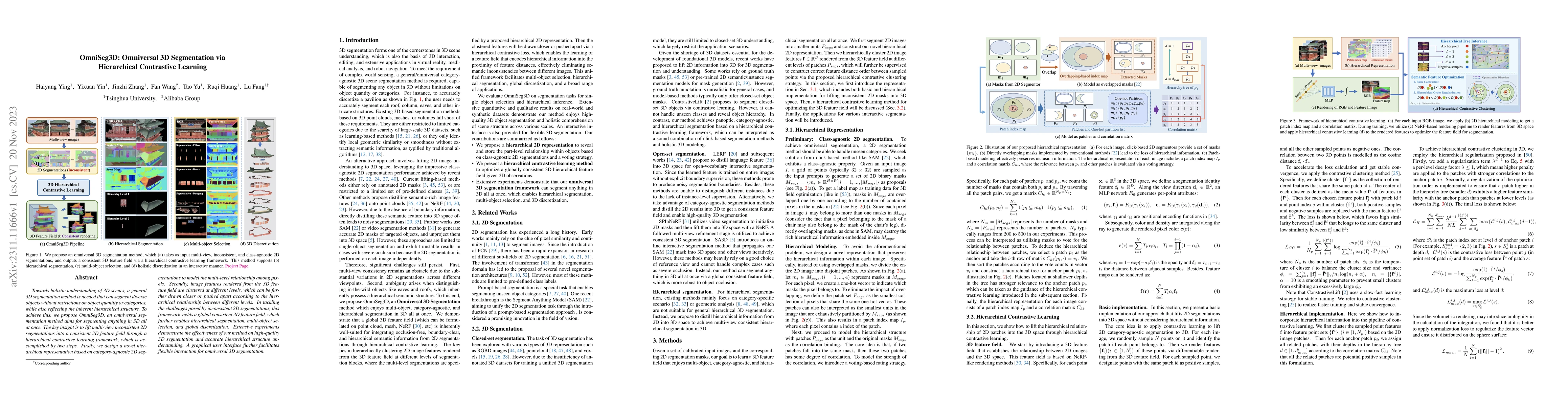Thumbnail for OmniSeg3D: Omniversal 3D Segmentation via Hierarchical Contrastive
  Learning