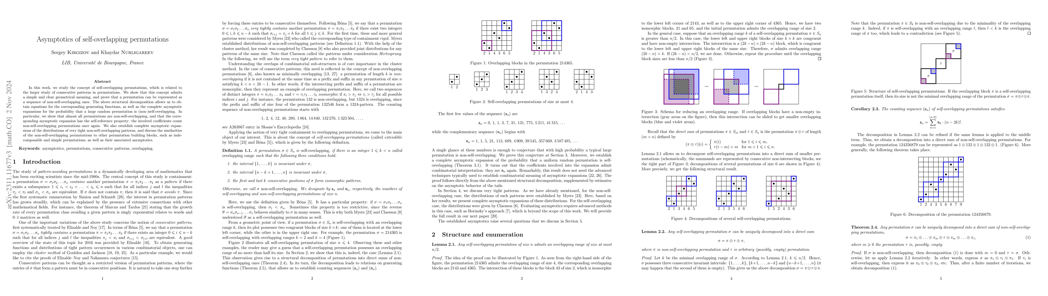 Thumbnail for Asymptotics of self-overlapping permutations