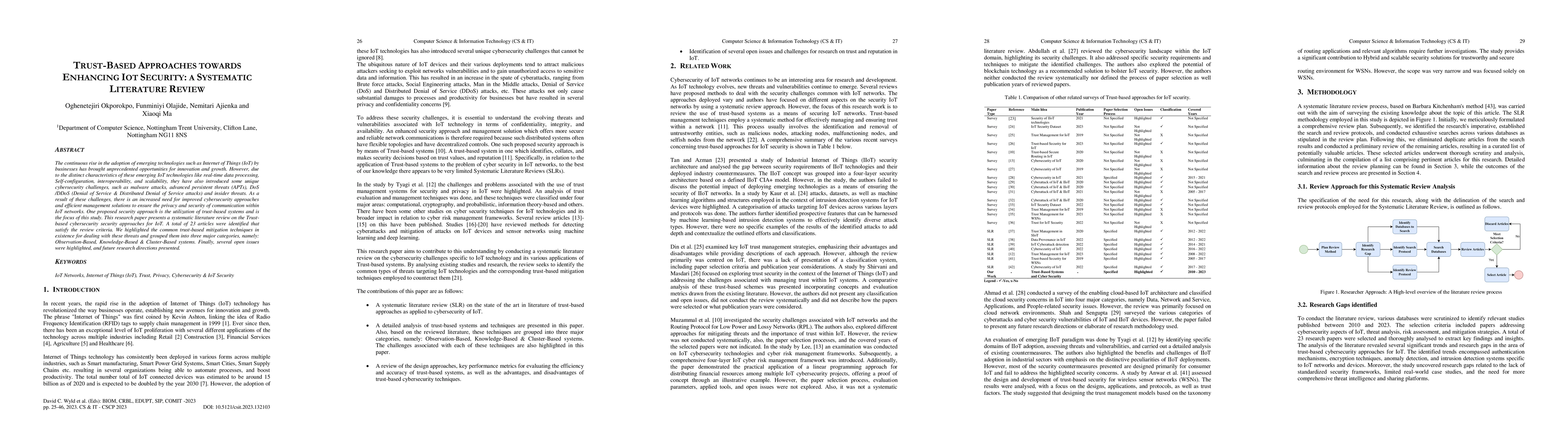Thumbnail for Trust-based Approaches Towards Enhancing IoT Security: A Systematic
  Literature Review