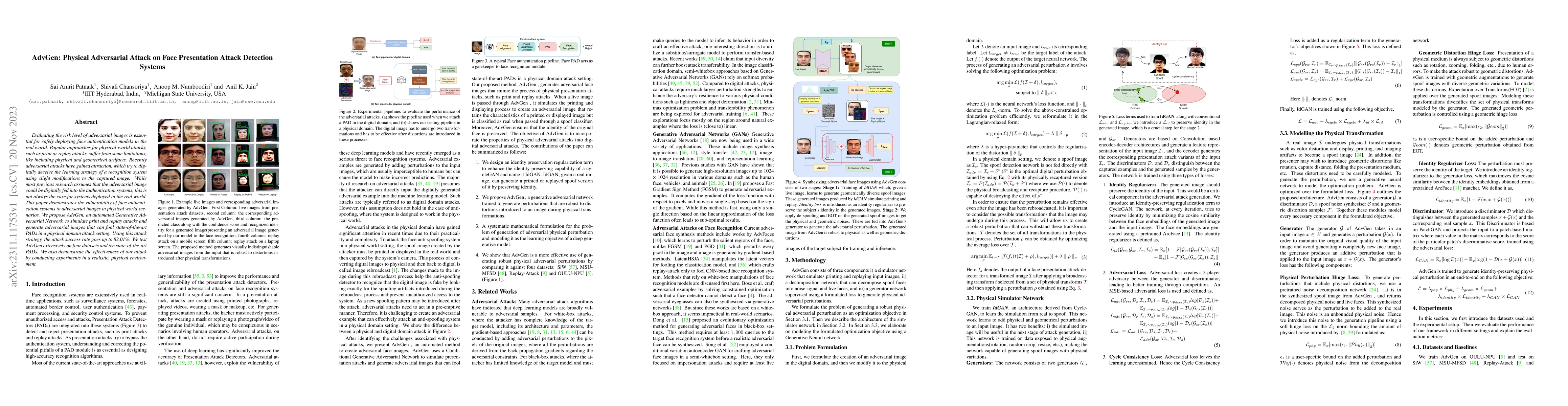 Thumbnail for AdvGen: Physical Adversarial Attack on Face Presentation Attack
  Detection Systems