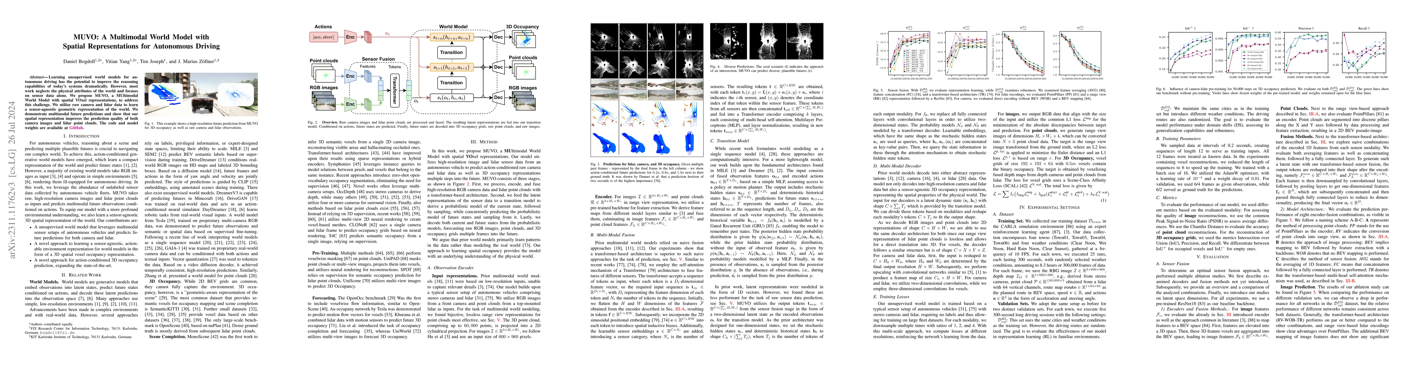 Thumbnail for MUVO: A Multimodal Generative World Model for Autonomous Driving with
  Geometric Representations