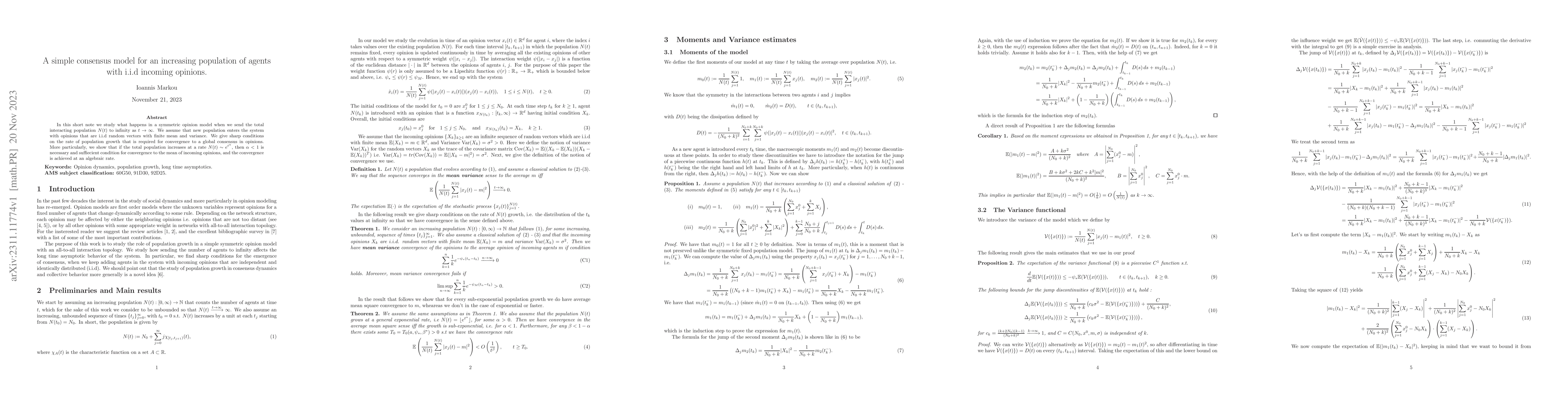 Thumbnail for A simple consensus model for an increasing population of agents with
  i.i.d incoming opinions