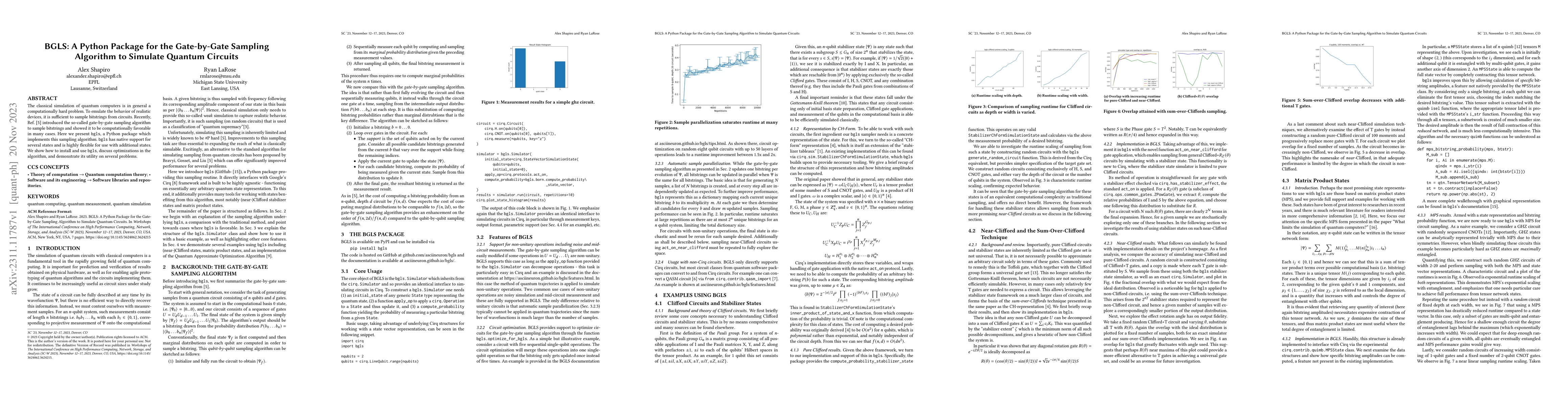 Thumbnail for BGLS: A Python Package for the Gate-by-Gate Sampling Algorithm to
  Simulate Quantum Circuits