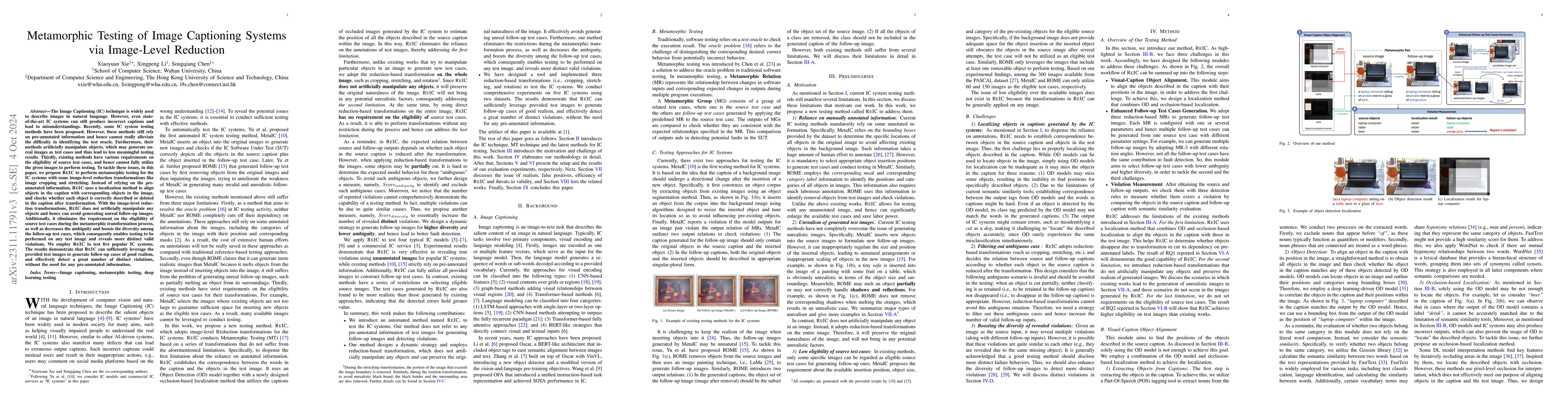 Thumbnail for Metamorphic Testing of Image Captioning Systems via Image-Level
  Reduction