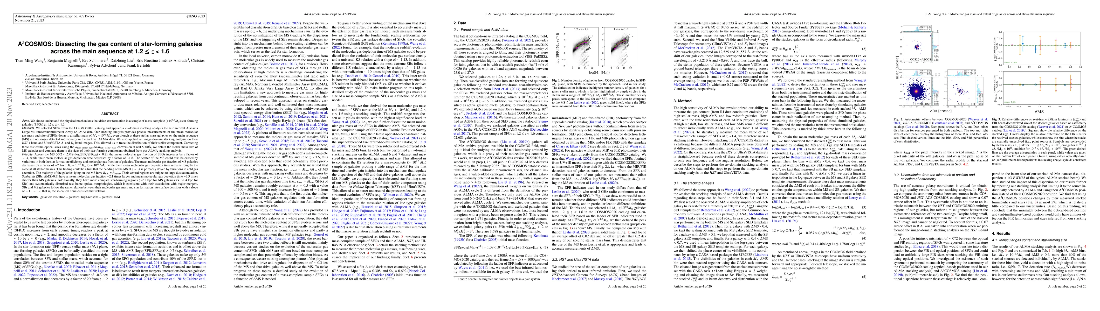 Thumbnail for A$^{3}$COSMOS: Dissecting the gas content of star-forming galaxies
  across the main sequence at 1.2 $\leq z$ < 1.6