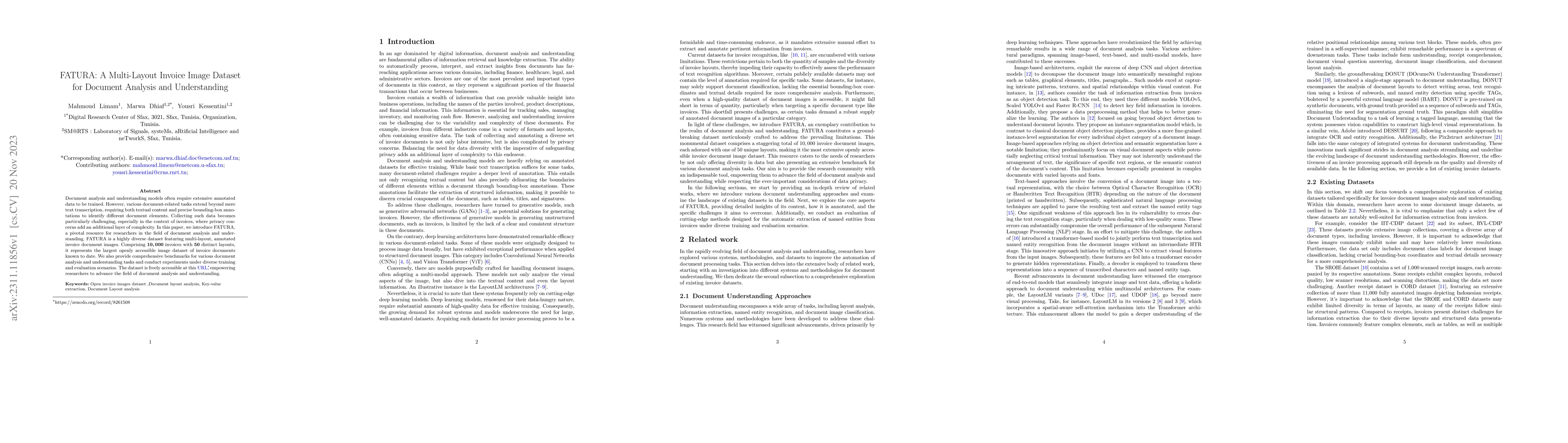 Thumbnail for FATURA: A Multi-Layout Invoice Image Dataset for Document Analysis and
  Understanding