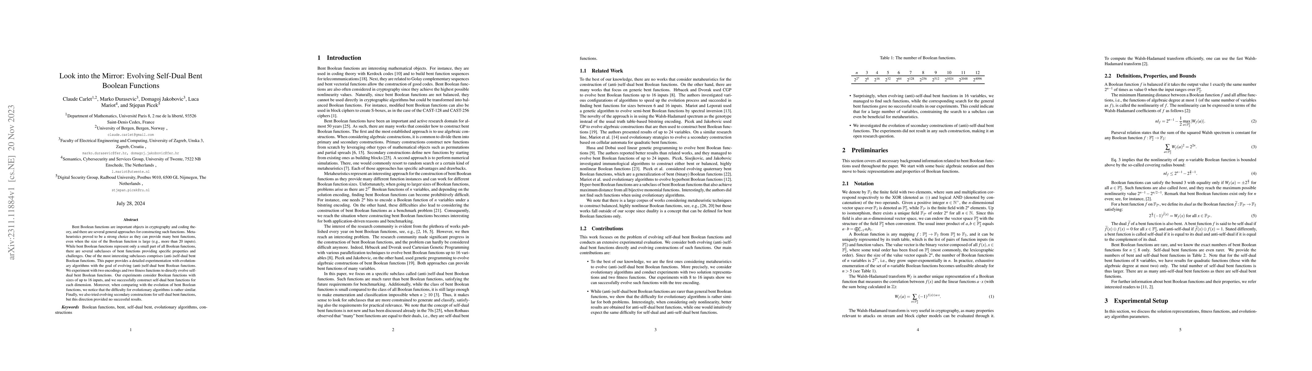 Thumbnail for Look into the Mirror: Evolving Self-Dual Bent Boolean Functions