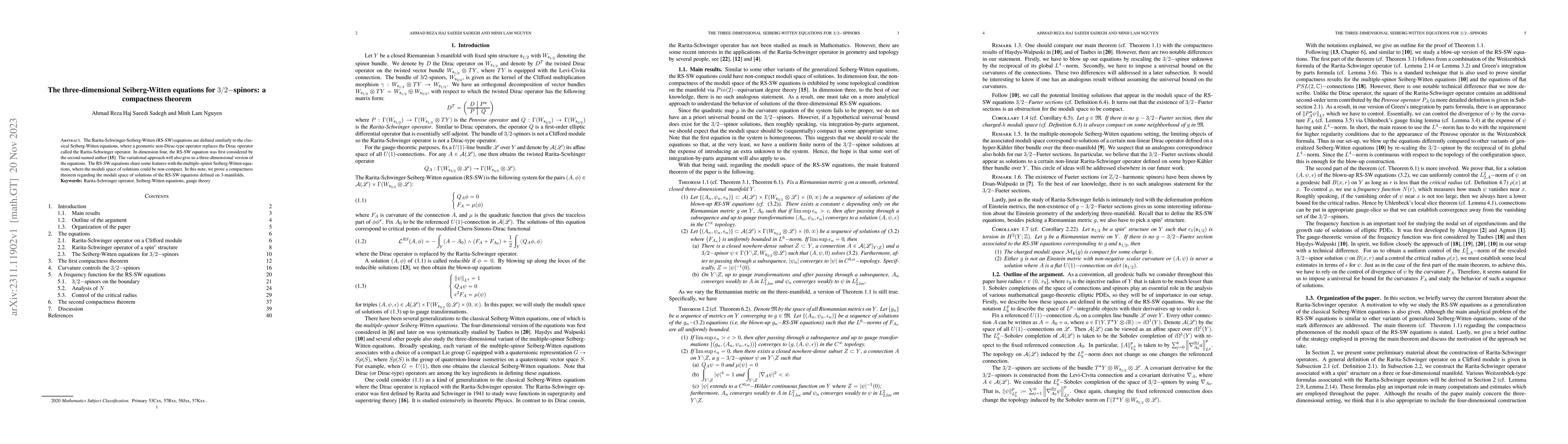 Thumbnail for The three-dimensional Seiberg-Witten equations for 3/2-spinors: a
  compactness theorem