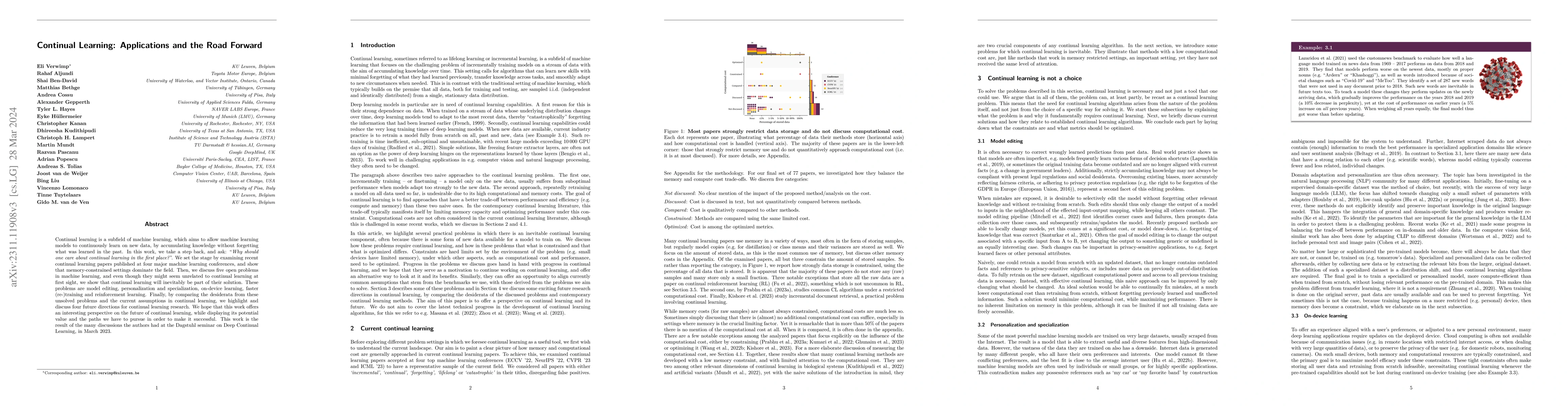 Thumbnail for Continual Learning: Applications and the Road Forward