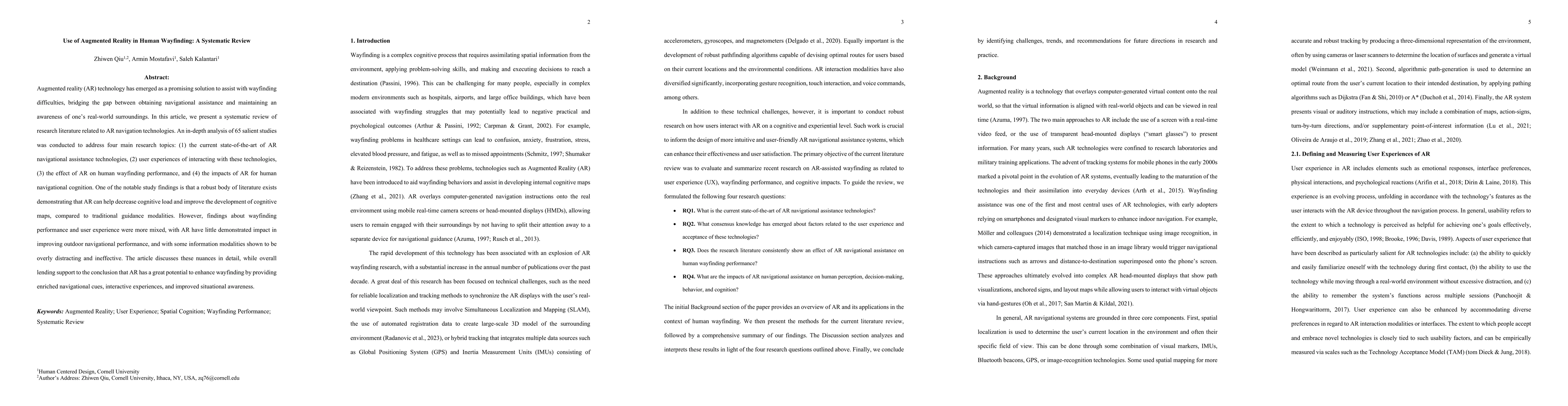 Thumbnail for Use of Augmented Reality in Human Wayfinding: A Systematic Review