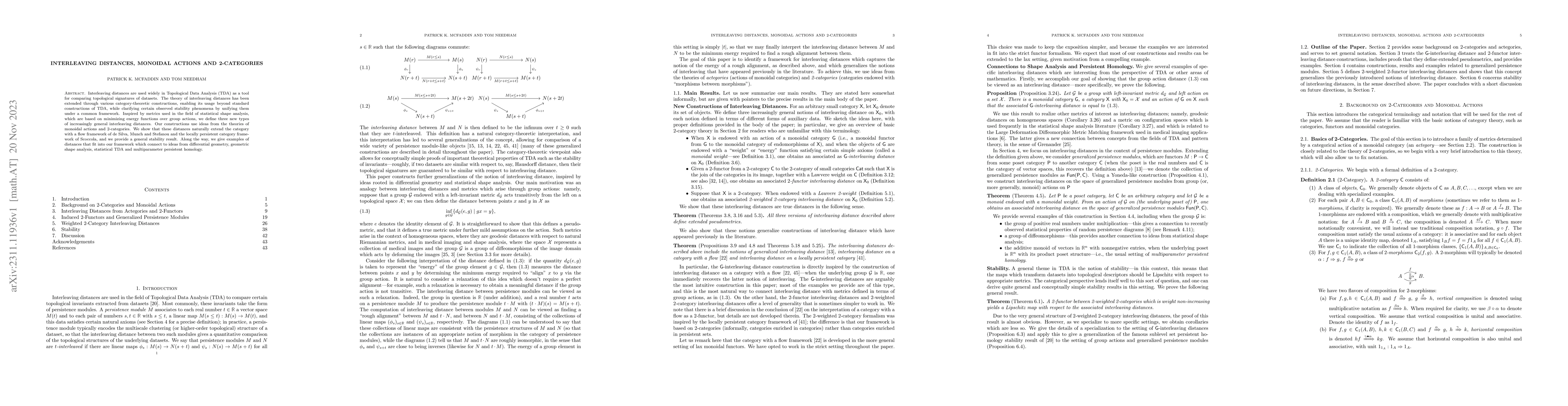 Thumbnail for Interleaving Distances, Monoidal Actions and 2-Categories
