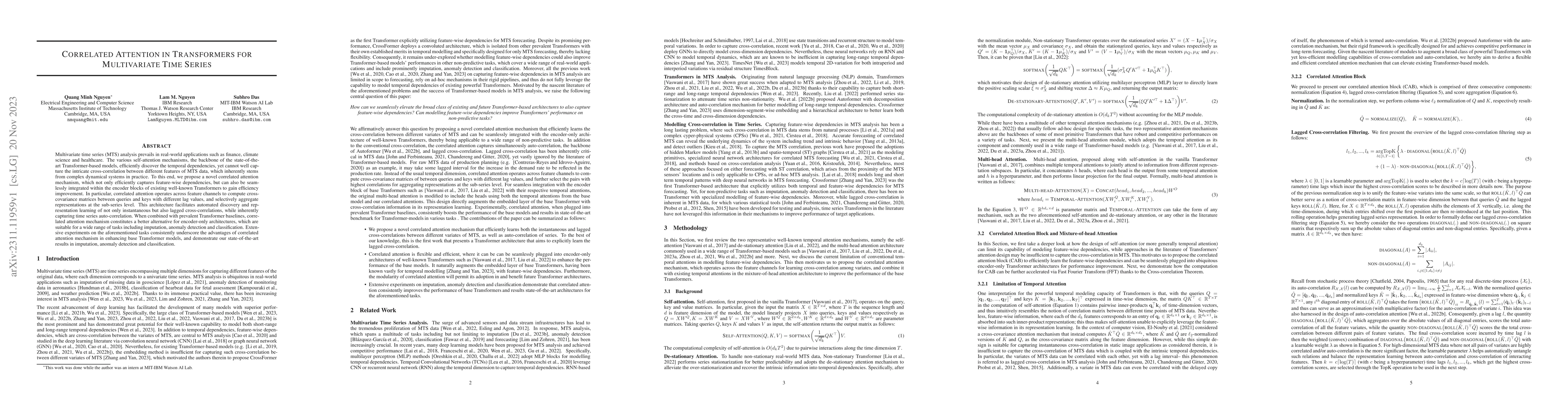 Thumbnail for Correlated Attention in Transformers for Multivariate Time Series