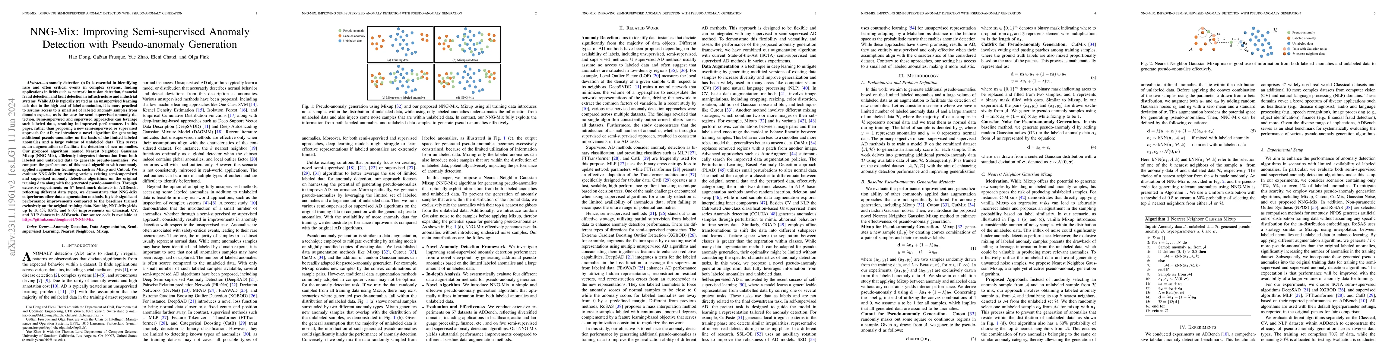 Thumbnail for NNG-Mix: Improving Semi-supervised Anomaly Detection with Pseudo-anomaly
  Generation