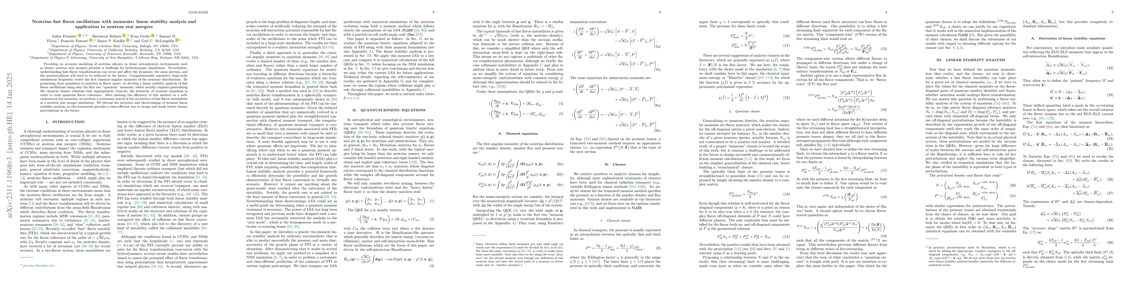 Thumbnail for Neutrino fast flavor oscillations with moments: linear stability
  analysis and application to neutron star mergers