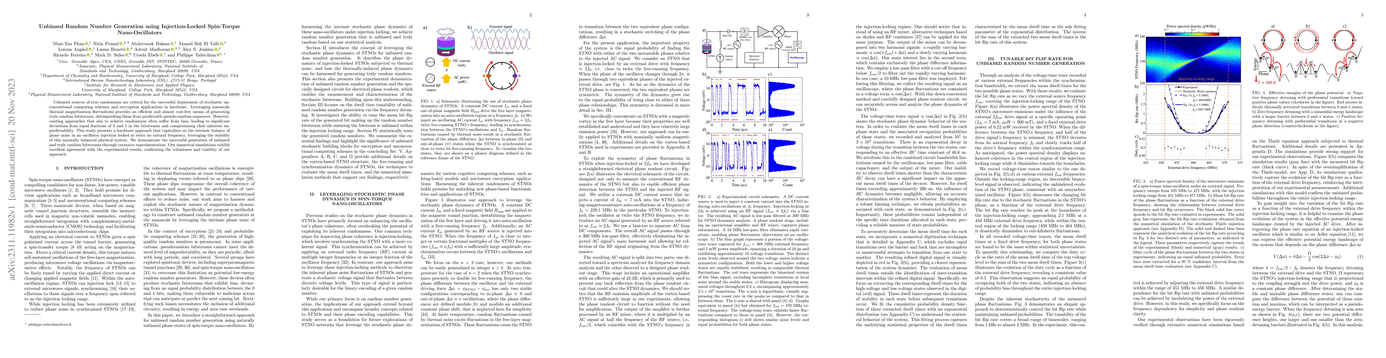 Thumbnail for Unbiased Random Number Generation using Injection-Locked Spin-Torque
  Nano-Oscillators