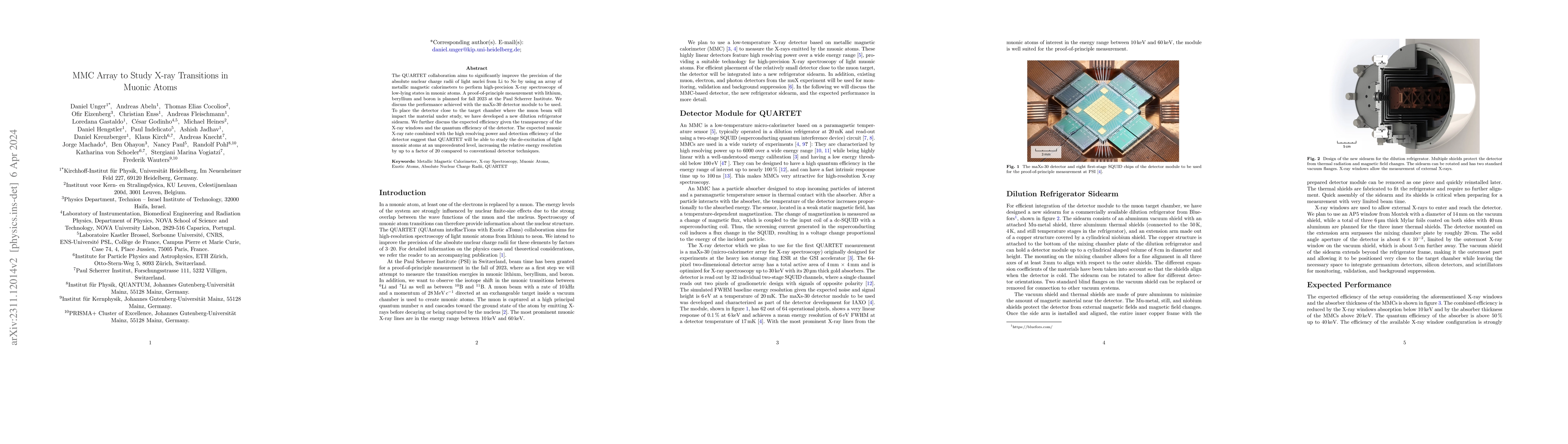Thumbnail for MMC Array to Study X-ray Transitions in Muonic Atoms