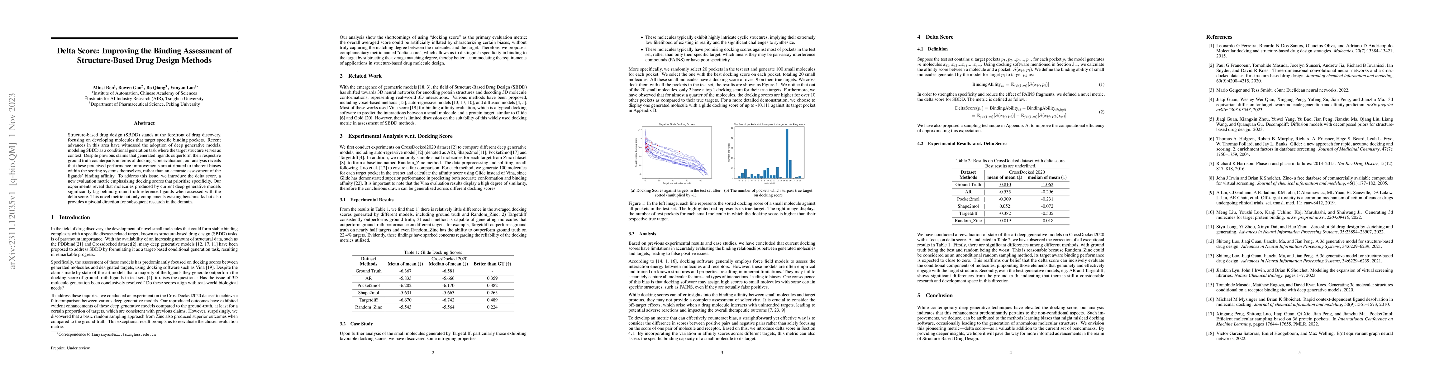 Thumbnail for Delta Score: Improving the Binding Assessment of Structure-Based Drug
  Design Methods