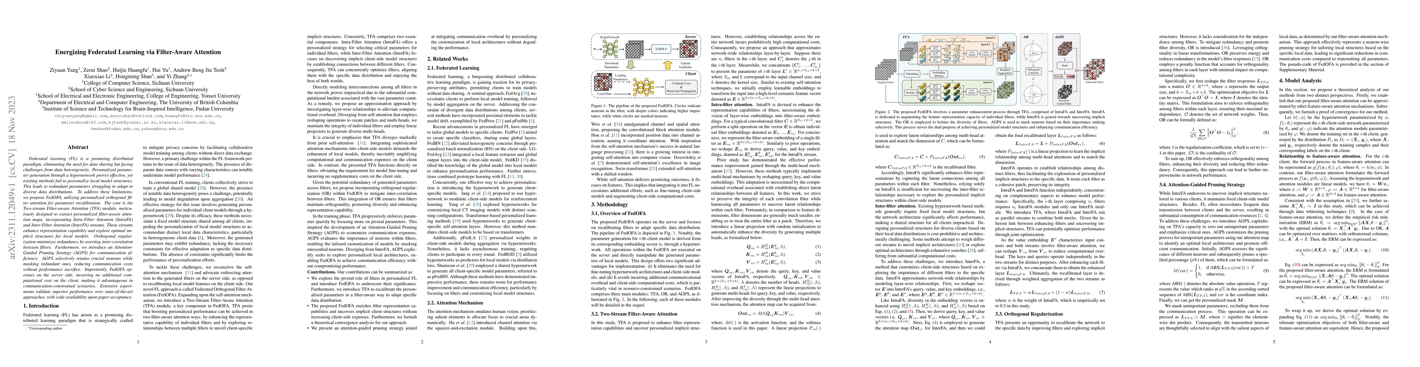 Thumbnail for Energizing Federated Learning via Filter-Aware Attention