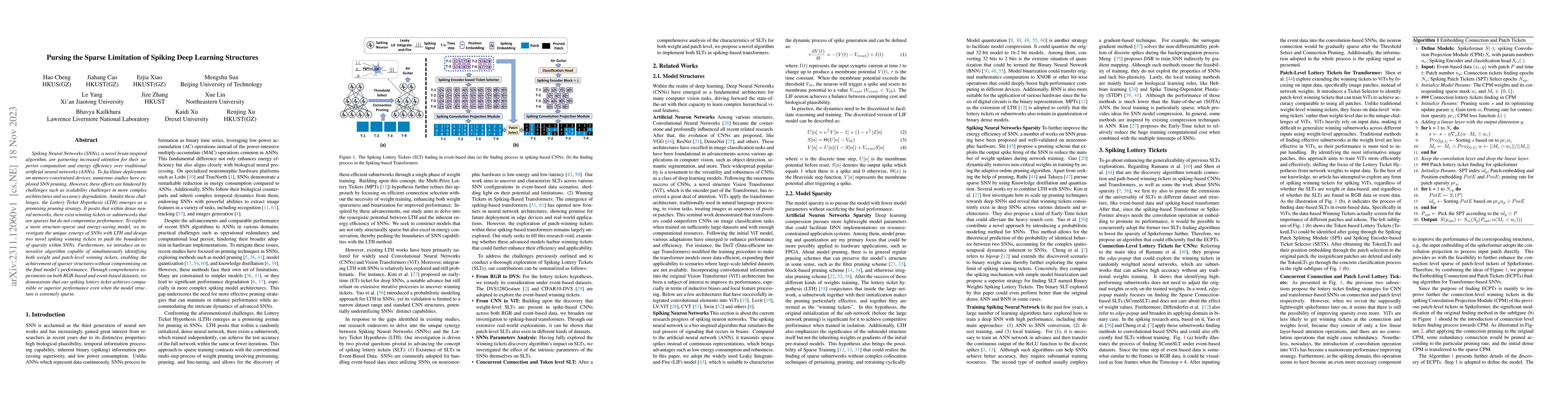 Thumbnail for Pursing the Sparse Limitation of Spiking Deep Learning Structures