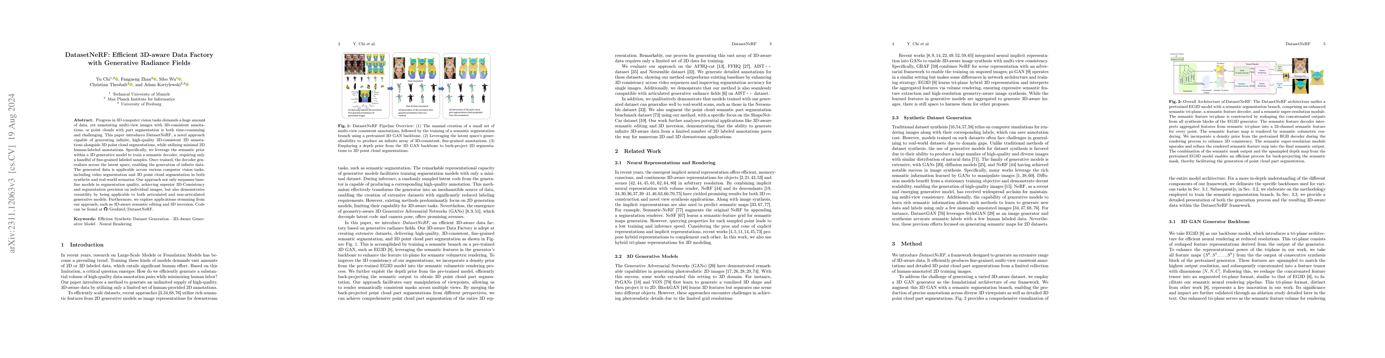 Thumbnail for DatasetNeRF: Efficient 3D-aware Data Factory with Generative Radiance
  Fields