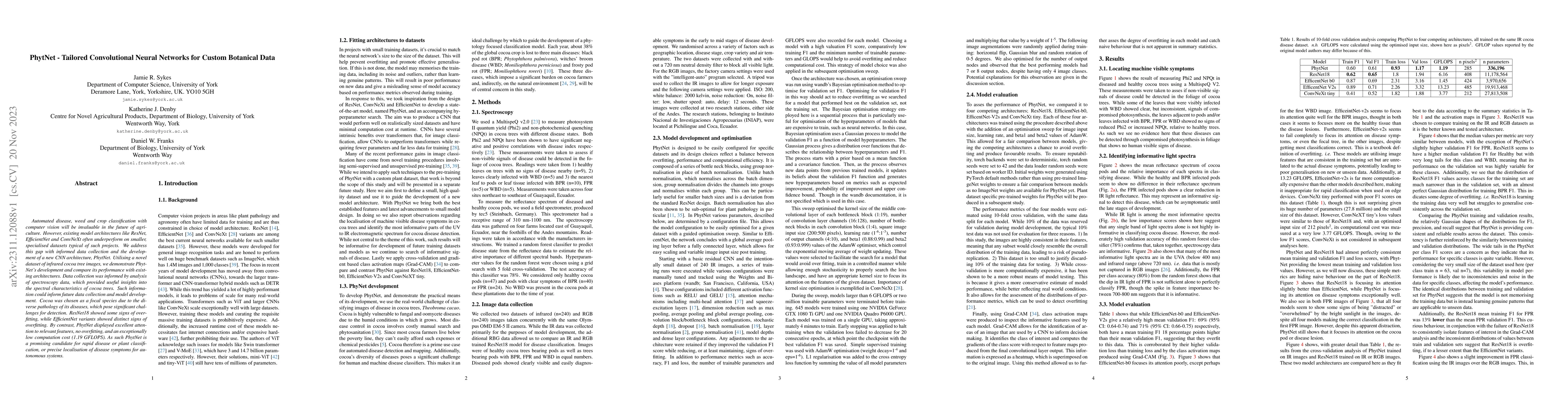 Thumbnail for PhytNet -- Tailored Convolutional Neural Networks for Custom Botanical
  Data