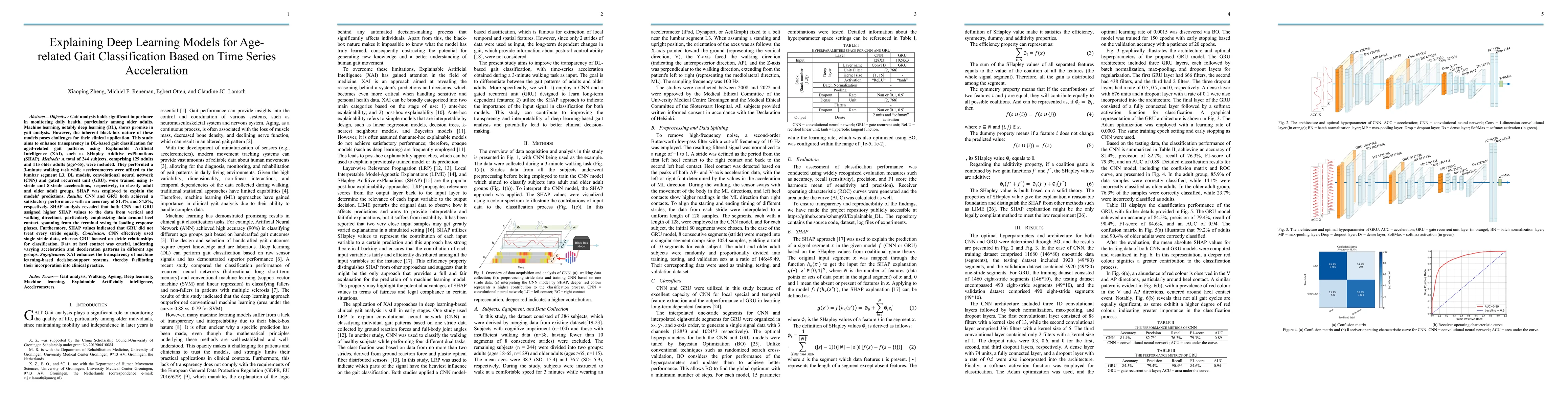 Thumbnail for Explaining Deep Learning Models for Age-related Gait Classification
  based on time series acceleration