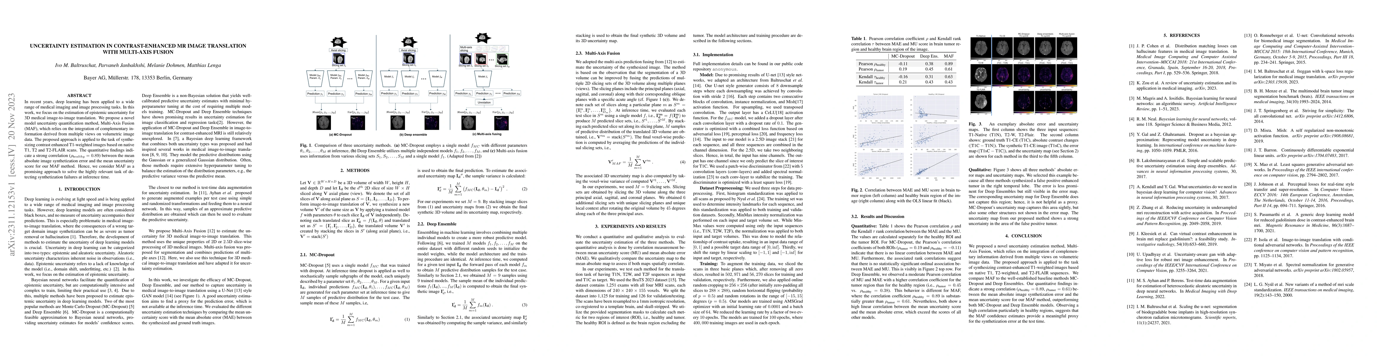 Thumbnail for Uncertainty Estimation in Contrast-Enhanced MR Image Translation with
  Multi-Axis Fusion