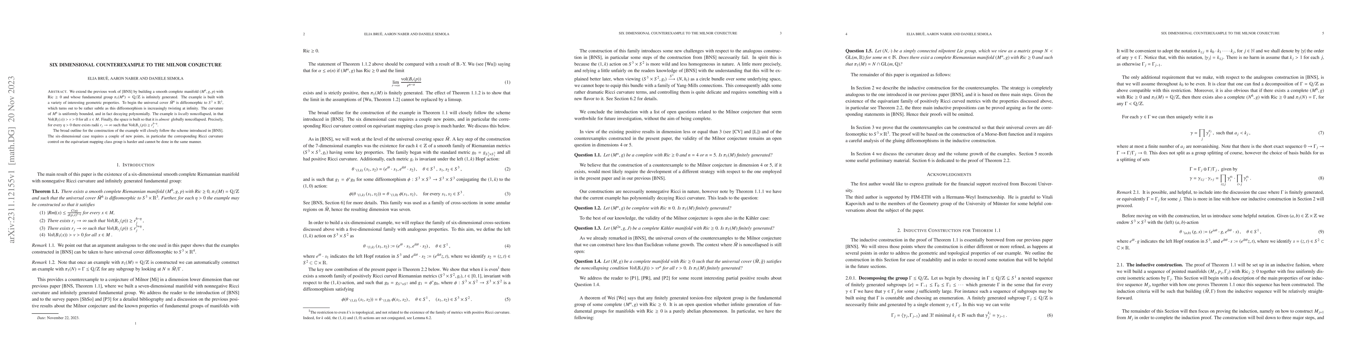 Thumbnail for Six dimensional counterexample to the Milnor Conjecture