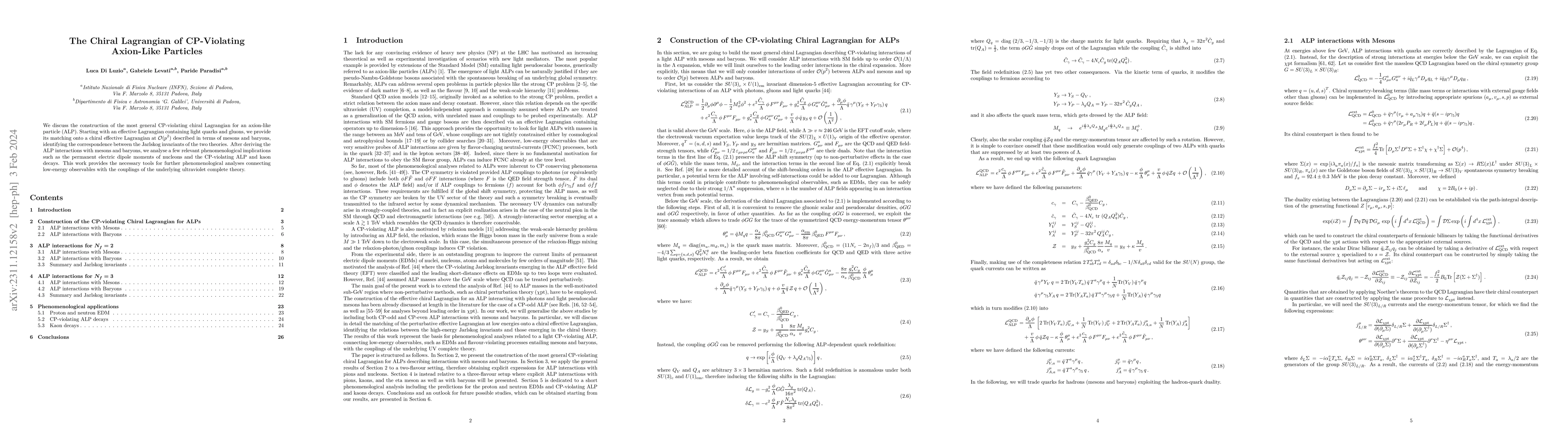Thumbnail for The Chiral Lagrangian of CP-Violating Axion-Like Particles