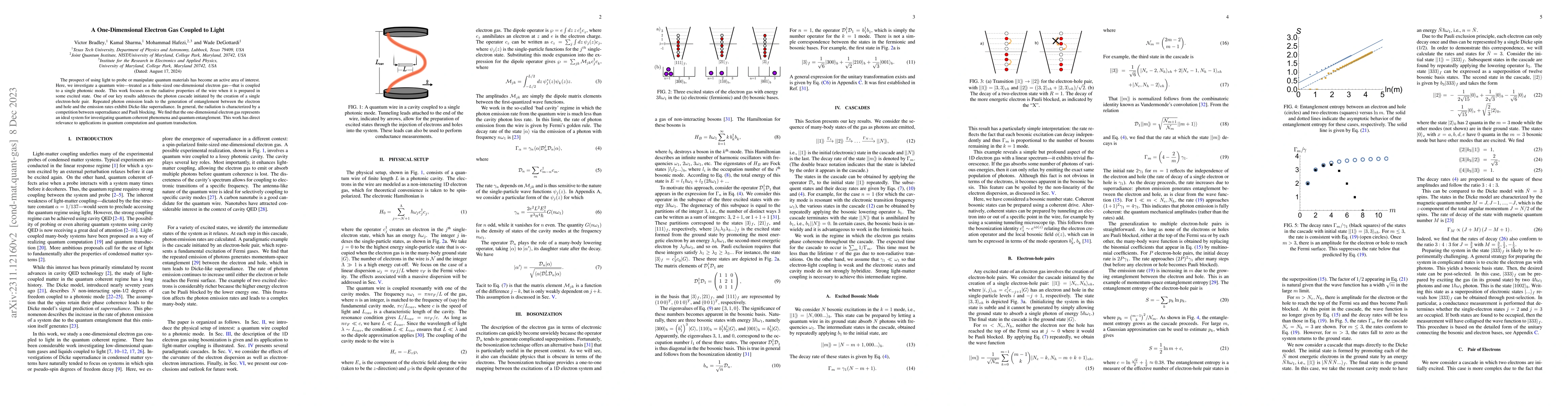 Thumbnail for A One-Dimensional Electron Gas Coupled to Light