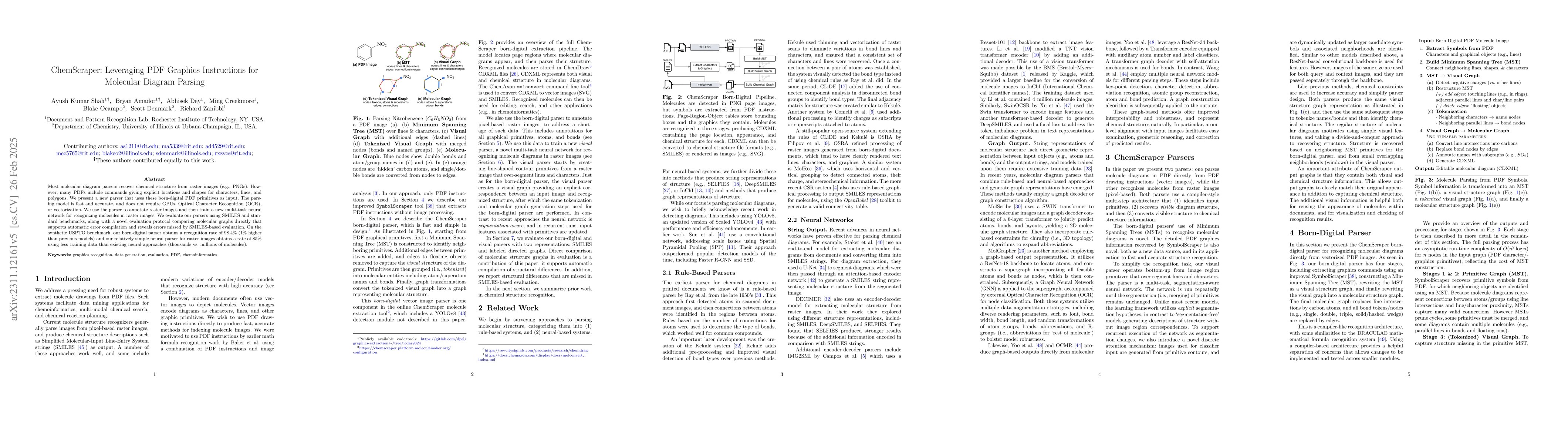 Thumbnail for ChemScraper: Leveraging PDF Graphics Instructions for Molecular Diagram
  Parsing