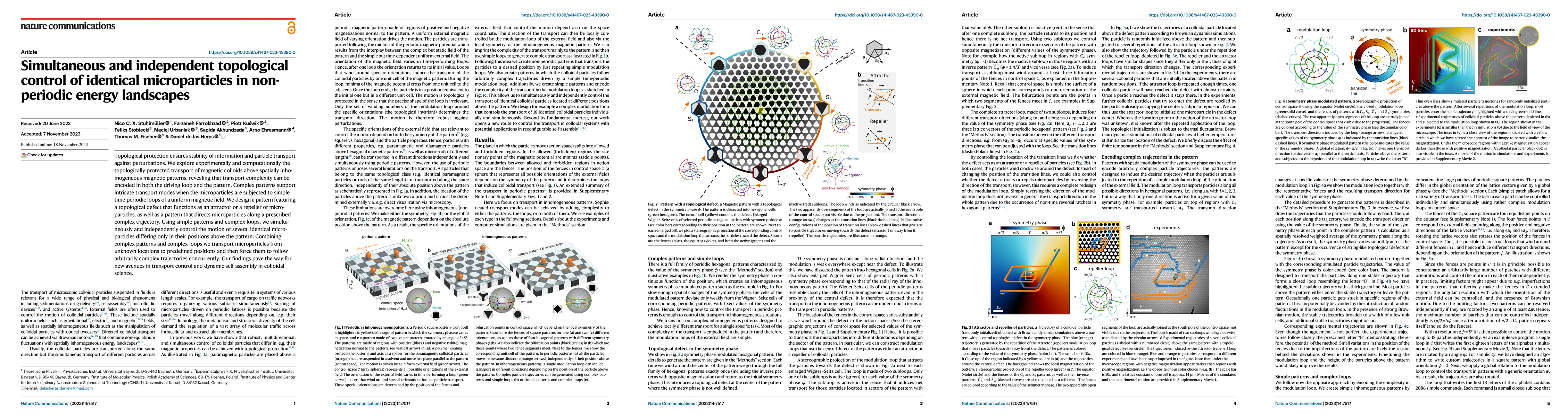 Thumbnail for Simultaneous and independent topological control of identical
  microparticles in non-periodic energy landscapes