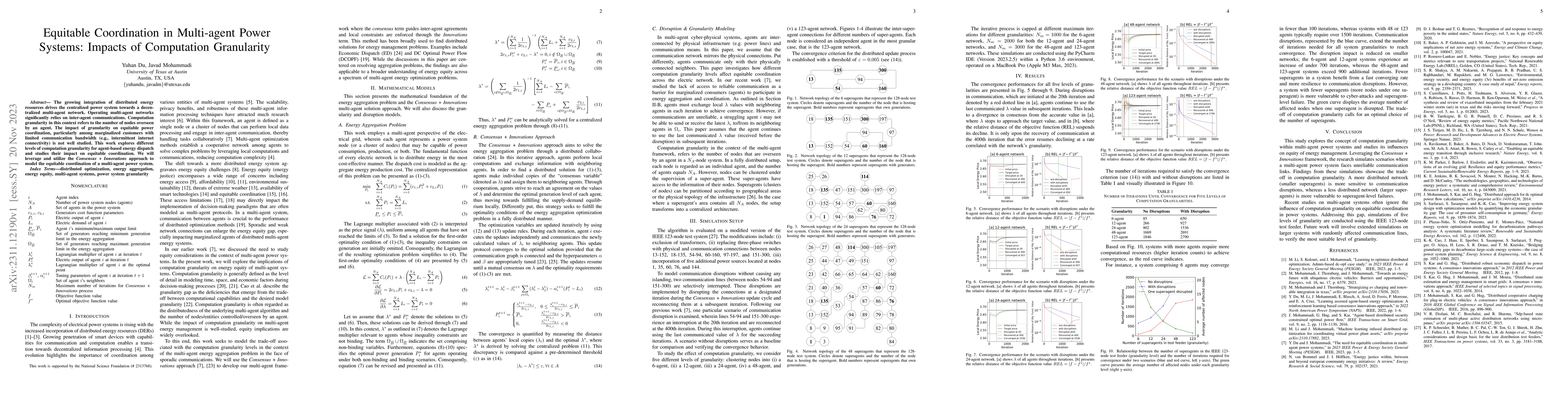 Thumbnail for Equitable Coordination in Multi-agent Power Systems: Impacts of
  Computation Granularity