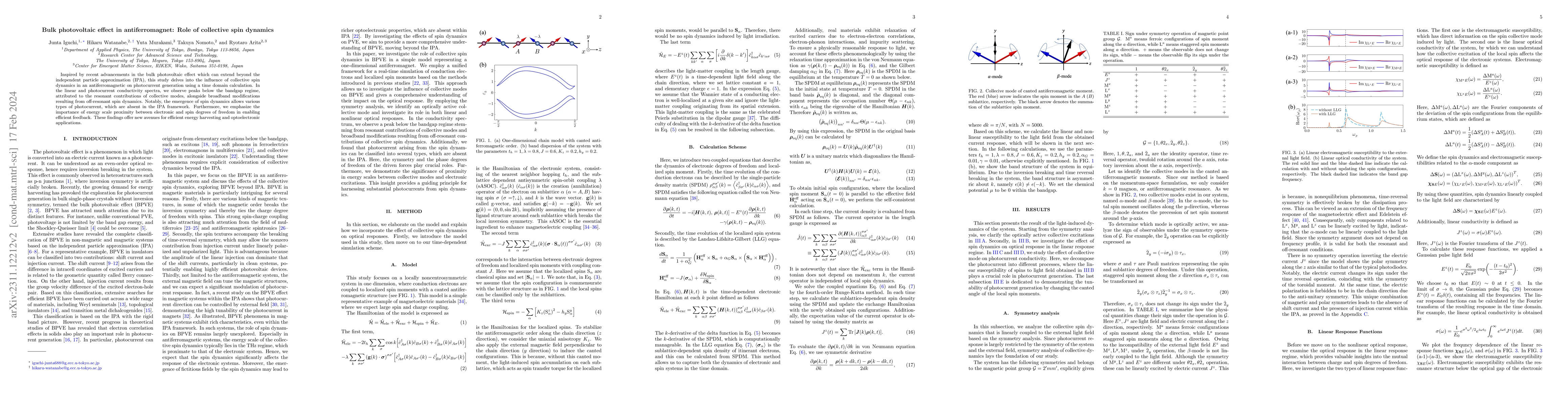 Thumbnail for Bulk photovoltaic effect in antiferromagnet: Role of collective spin
  dynamics