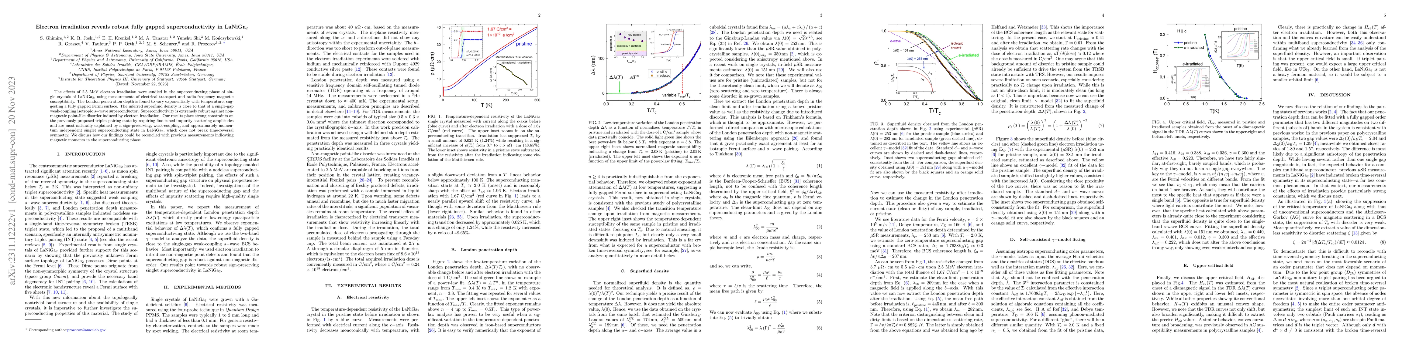 Thumbnail for Electron irradiation reveals robust fully gapped superconductivity in
  LaNiGa$_{2}$