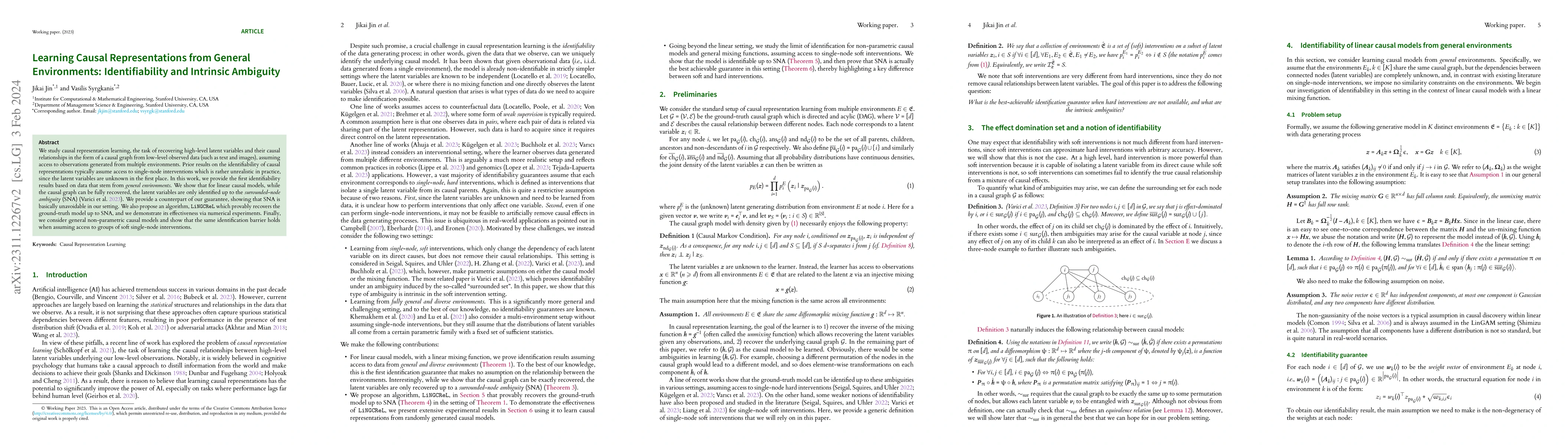Thumbnail for Learning Causal Representations from General Environments:
  Identifiability and Intrinsic Ambiguity