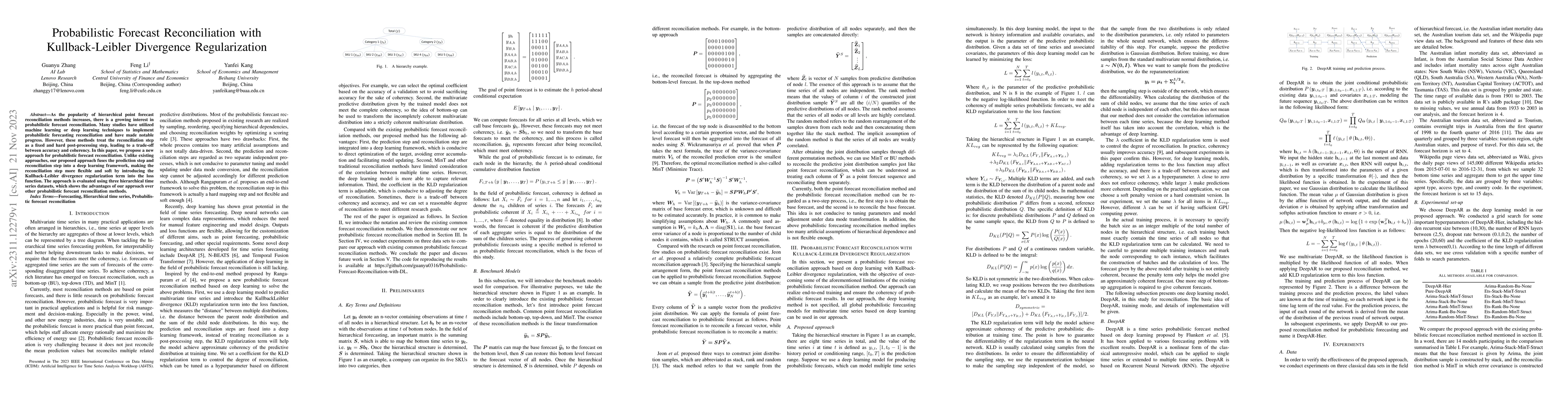 Thumbnail for Probabilistic Forecast Reconciliation with Kullback-Leibler Divergence
  Regularization